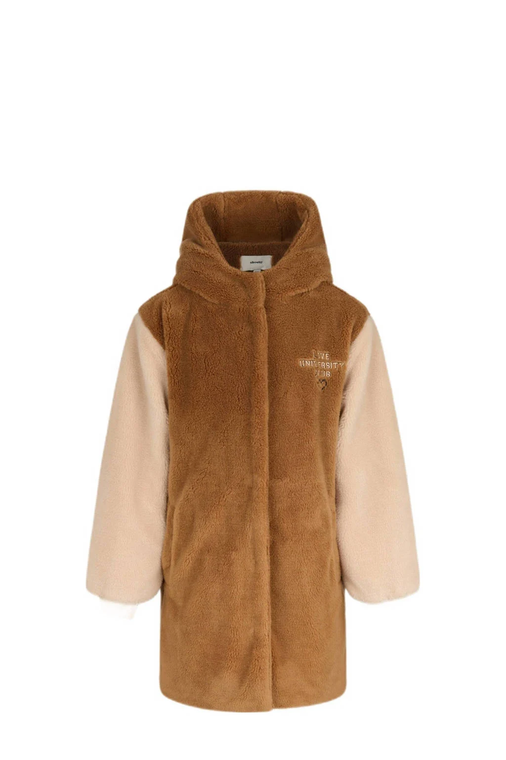Shoeby teddy winterjas bruin/beige