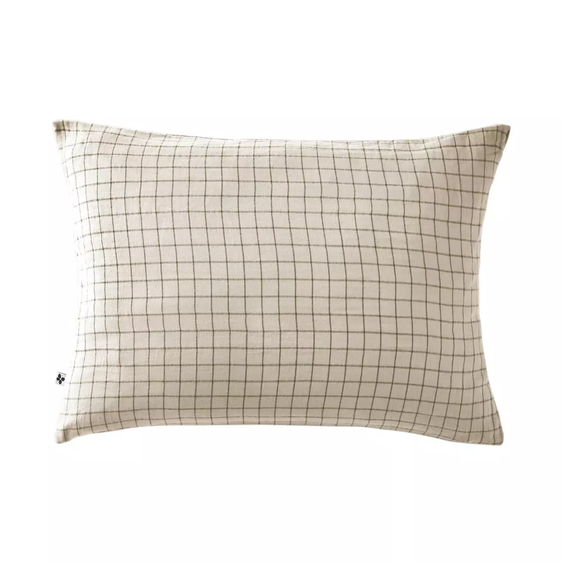 Taie d'oreiller rectangulaire gaze de coton (50 x 70 cm) Gaïa Mix Beige pampa