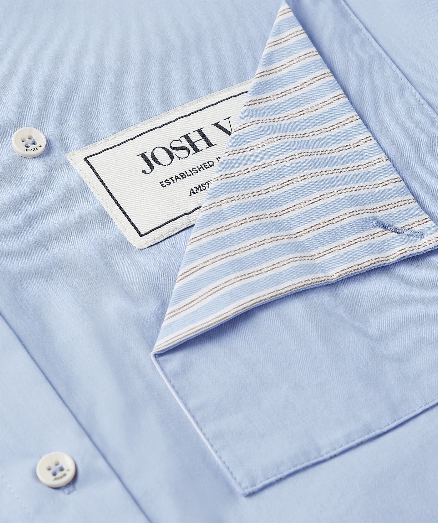 JV-ROMULO oversized blouse met strepen - mid blue