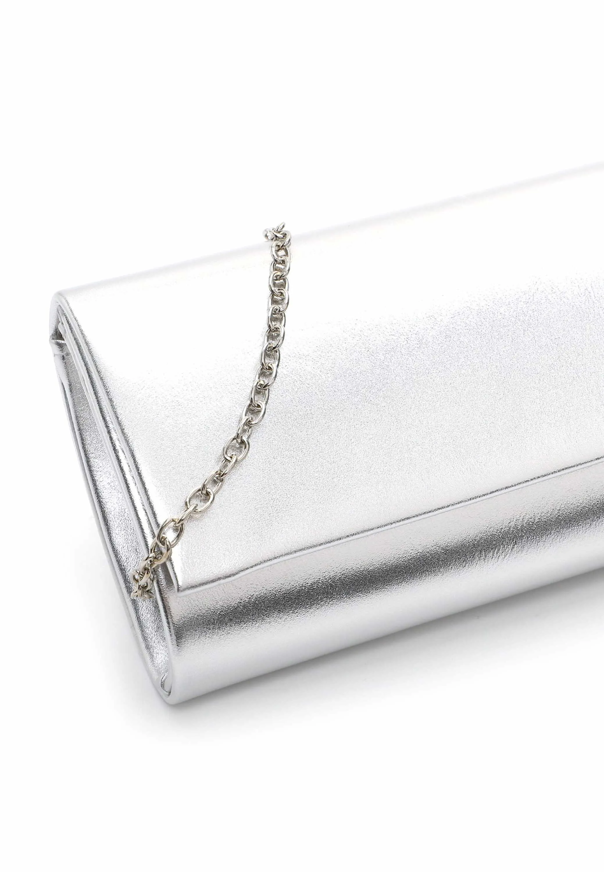 TAMARIS Clutch / Abendtasche Silber Lederimitat