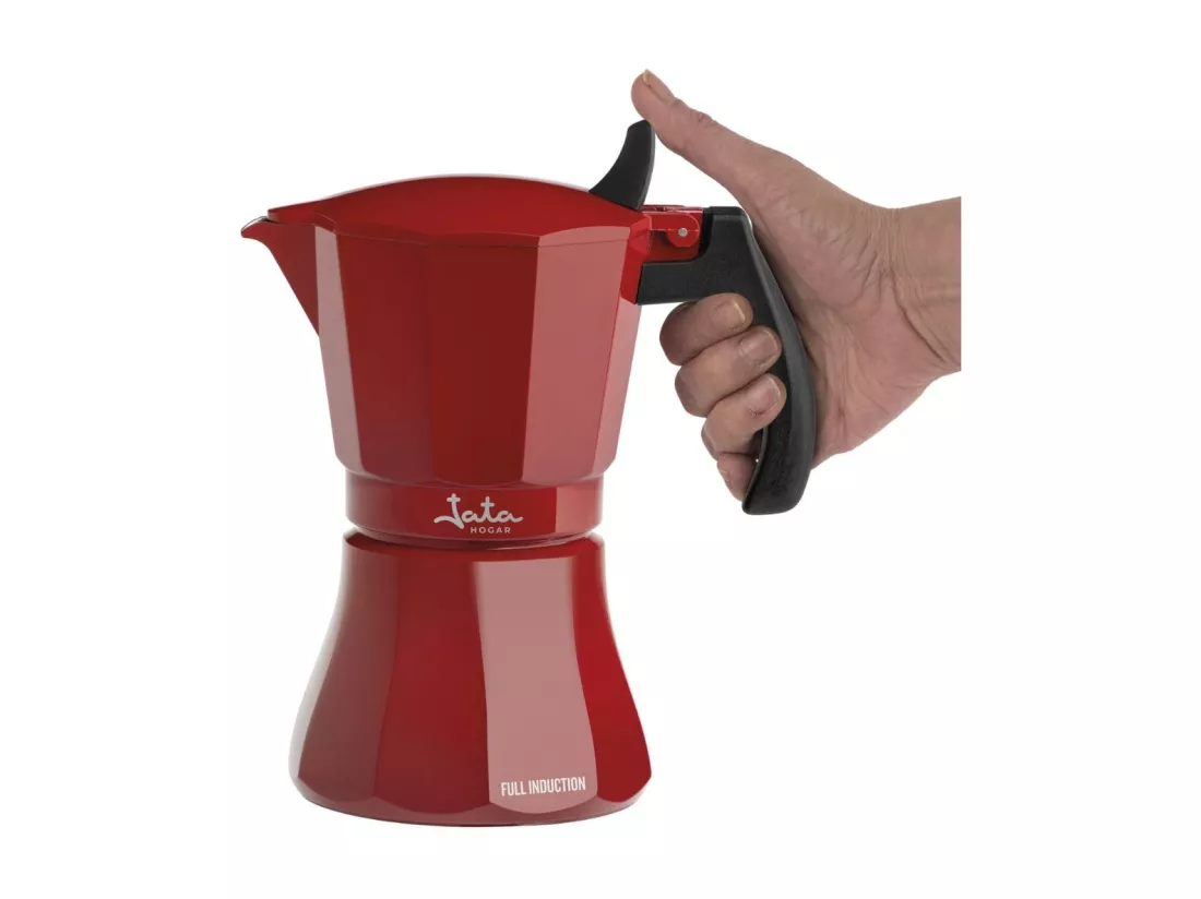 Cafetière Italienne JATA HCAF2006 Rouge Aluminium (6 Tasses)
