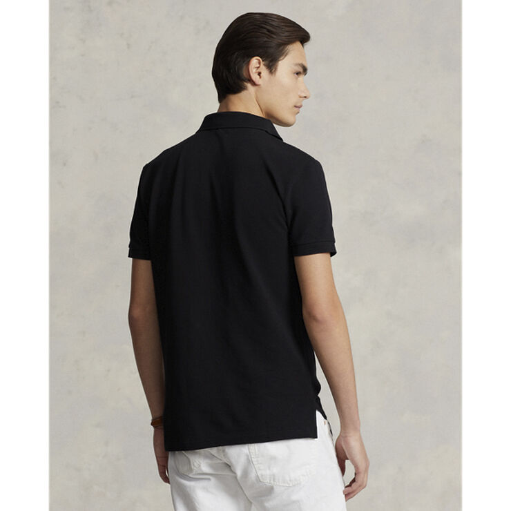 Polo Ralph Lauren Custom Slim Fit Mesh Polo Sort/rød