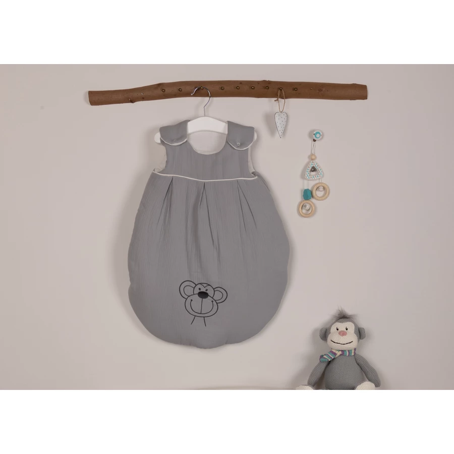 Be Be 's Collection Musselin Winter-Schlafsack wattiert grau