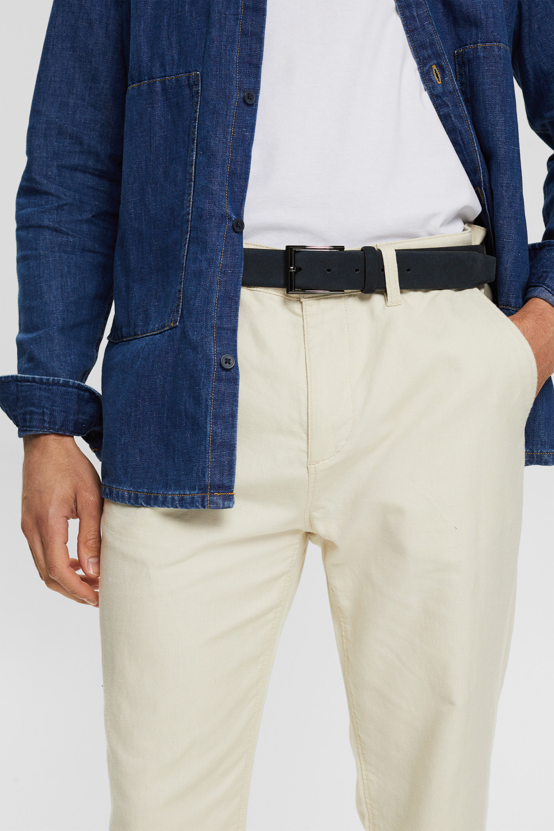 Ceinture en cuir velours