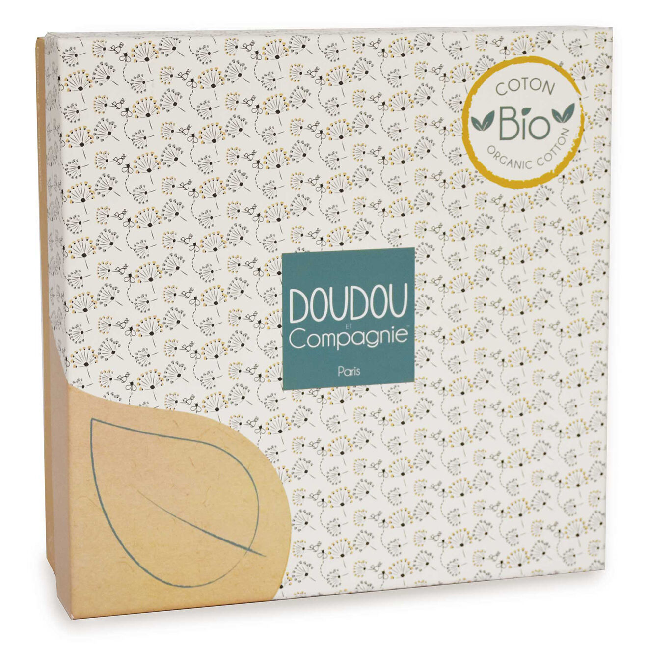 Doudou et Compagnie Doudou Pollen l'abeille bio multicolore - 25x5 cm
