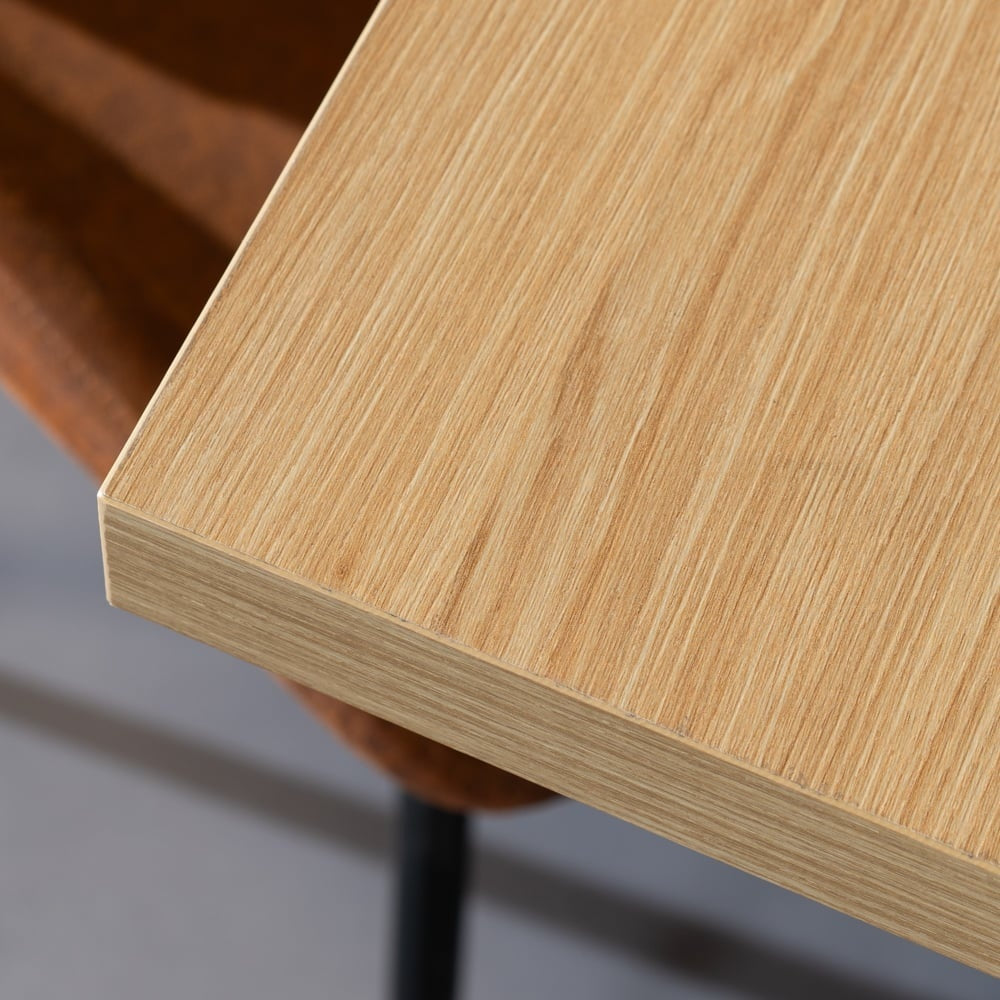 Bronx71 Bartafel Nils melamine eiken 70 x 70 x 109 cm