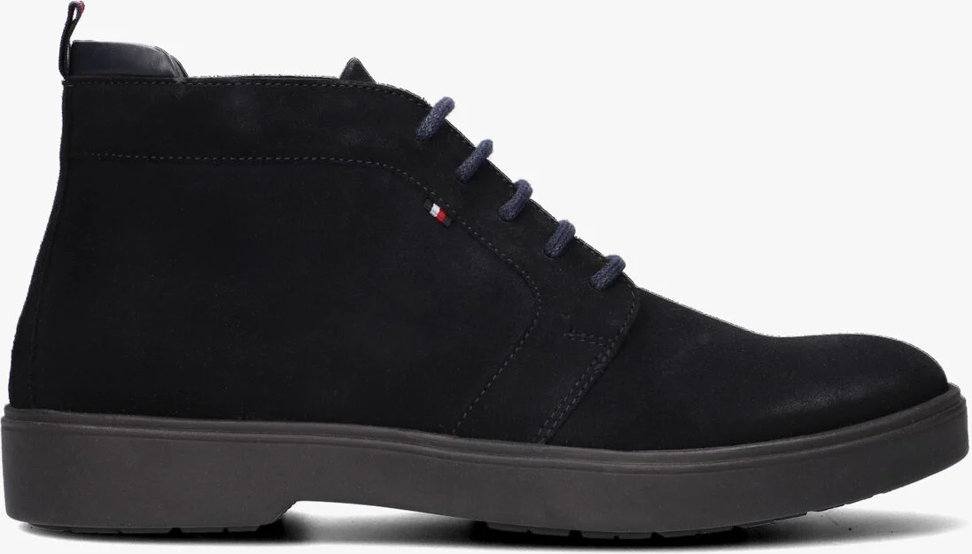 TOMMY HILFIGER blauwe tommy hilfiger veterboots classic hilfiger suede lace boot