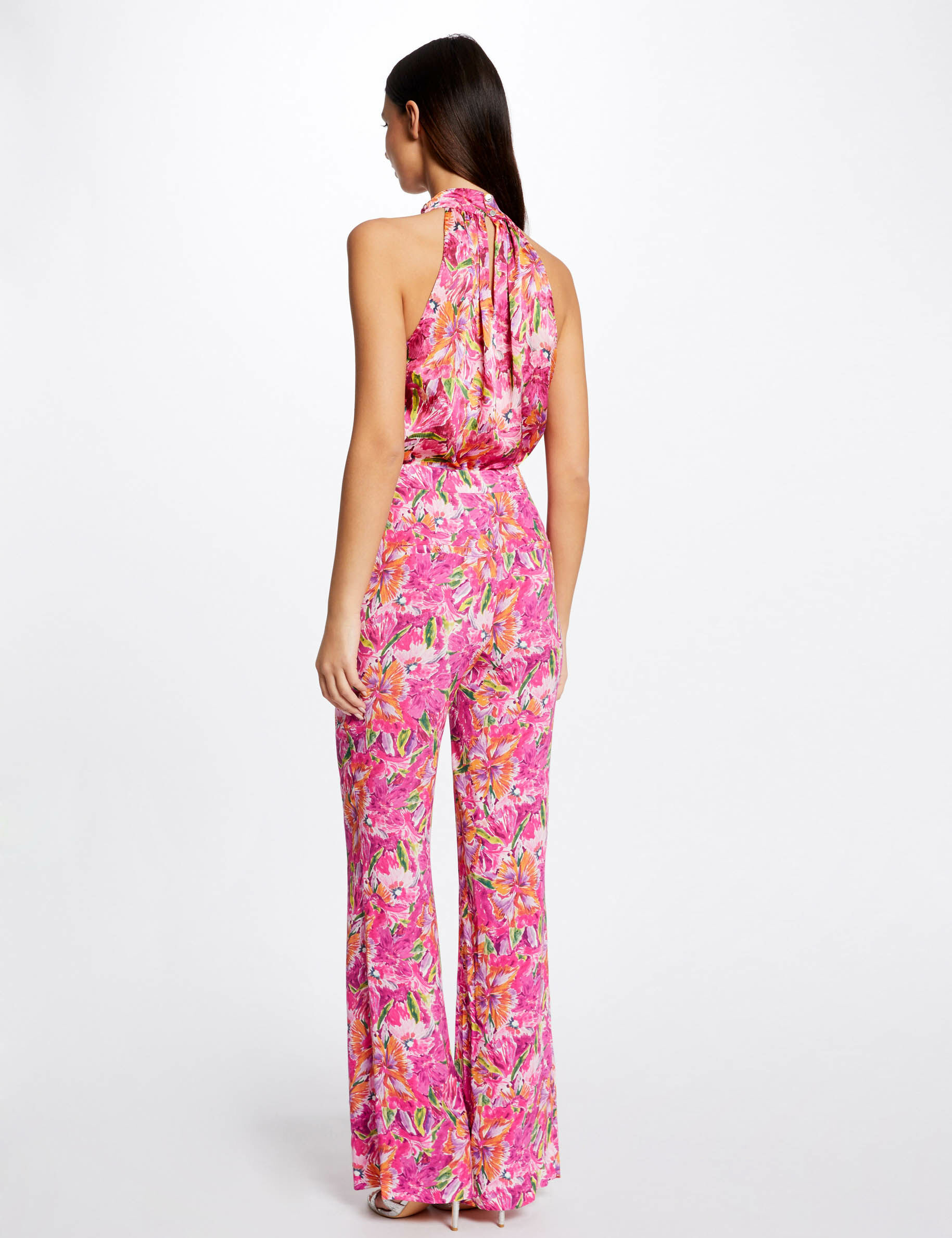 Blouse col lavallière imprimé floral multico femme - multico