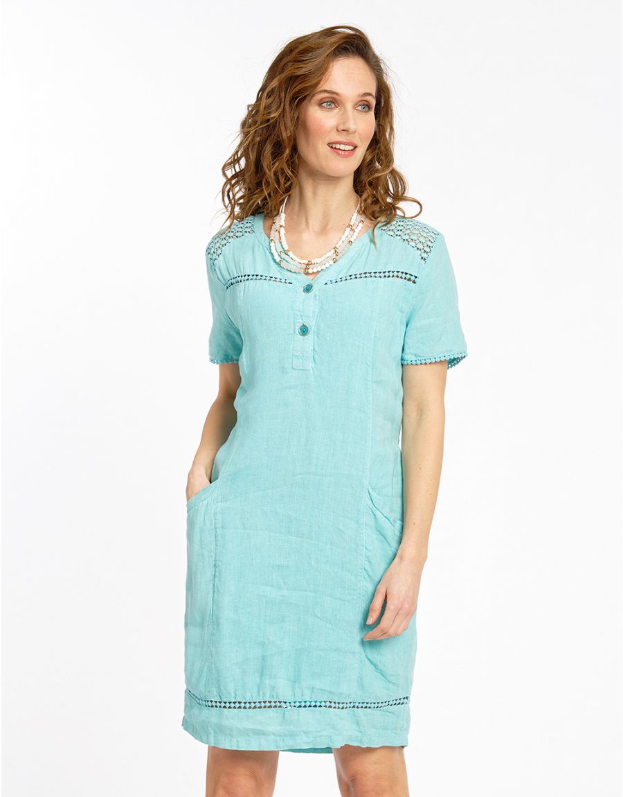 Robe 100% LIN menthe