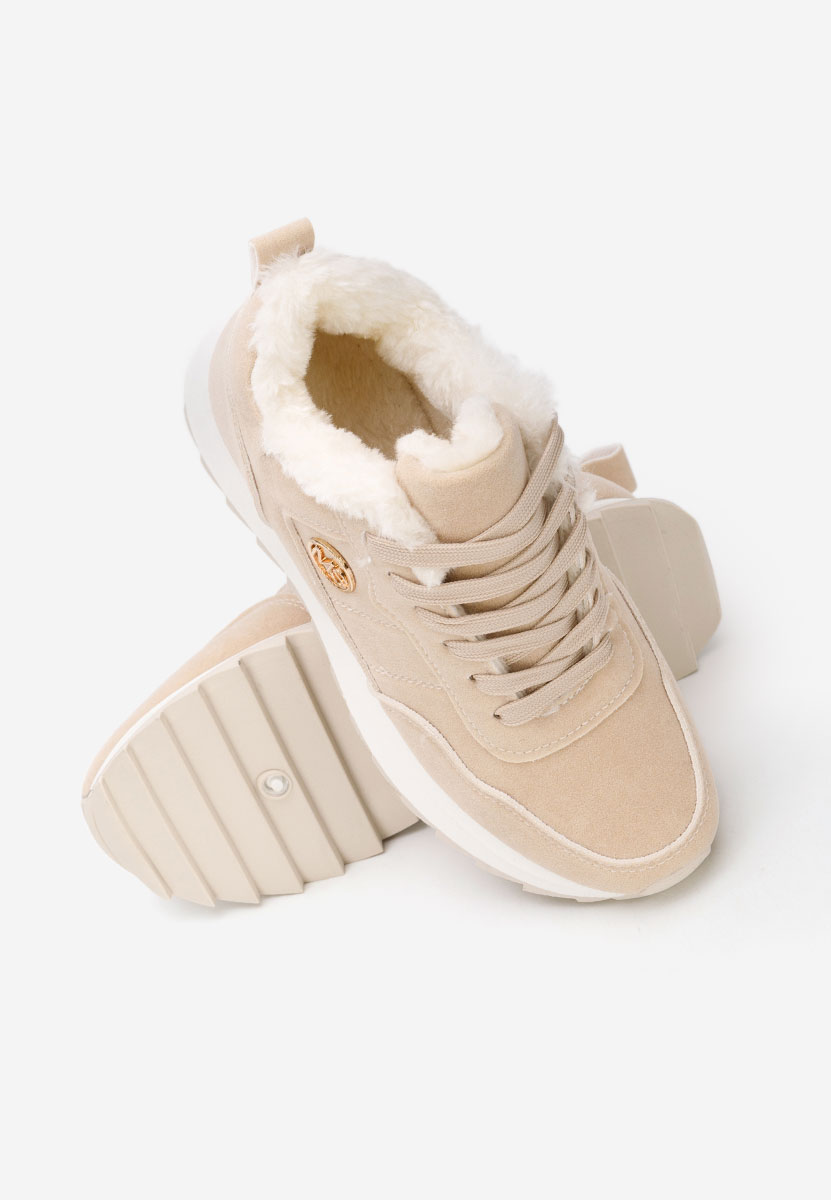 Baskets pour femme beige Masana