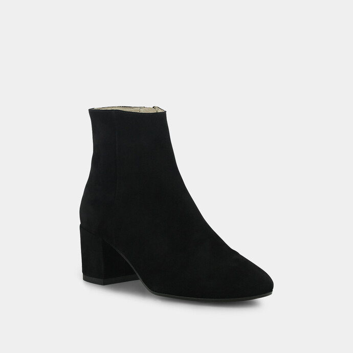 Boots à talon  en velours noir