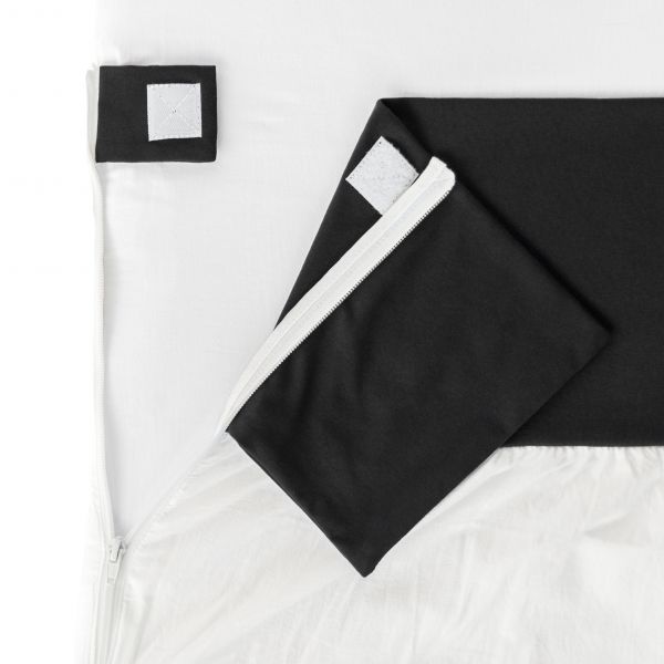 Fedde & Kees Nunki Ledikantlaken Zwart / Off White 70 x 140 cm