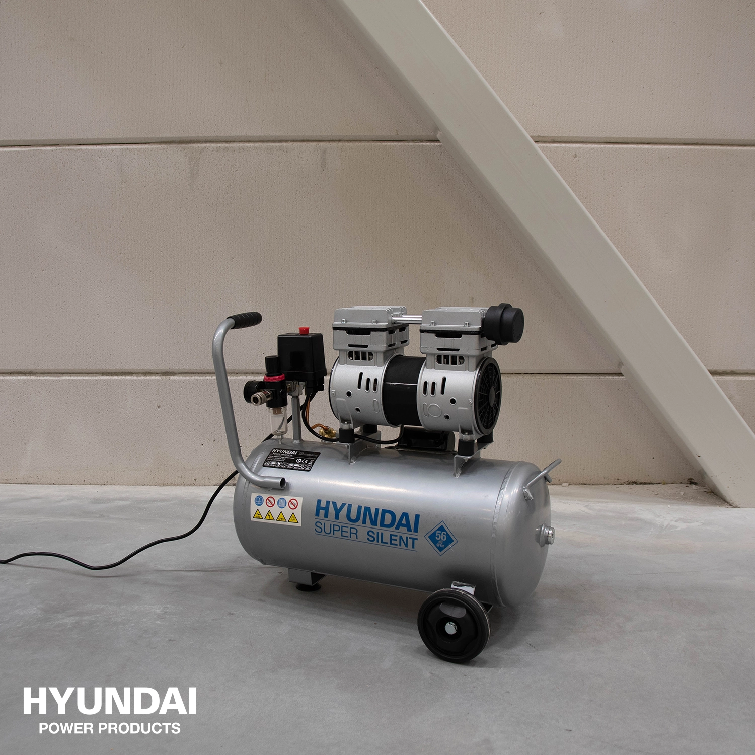 Hyundai 55754 Stille compressor - 30L - 8bar