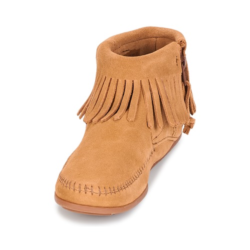 Minnetonka - CONCHO FEATHER SIDE ZIP BOOT - Camel