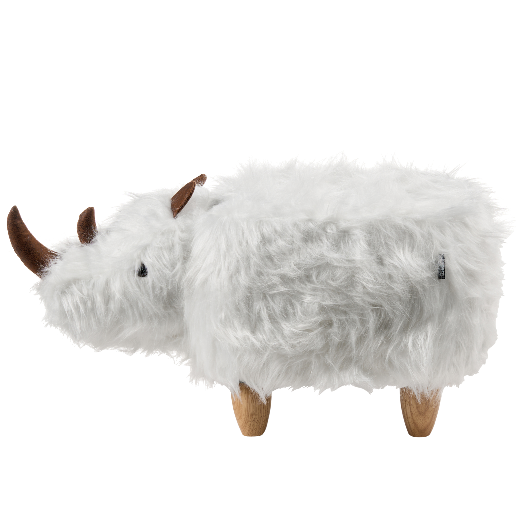 Beliani - WOOLLY - Dierenpoef - Wit  - Nepbont