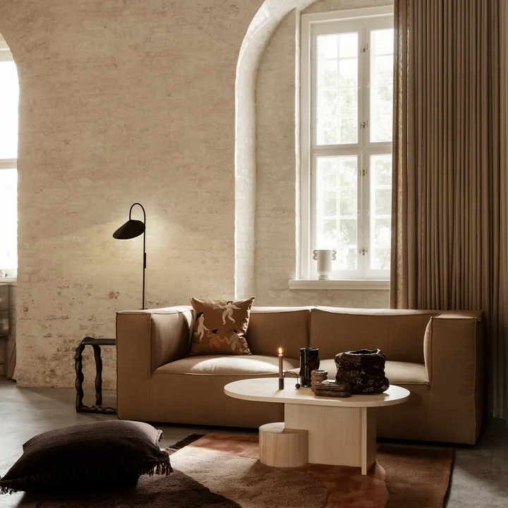 Ferm Living - Catena Modular 2-Sitzer, natur (Rich Linen)