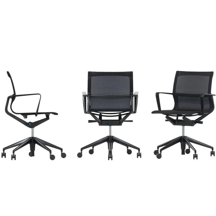 Vitra - Physix Bürodrehstuhl, black pearl / deep black (Hartbodenrollen)