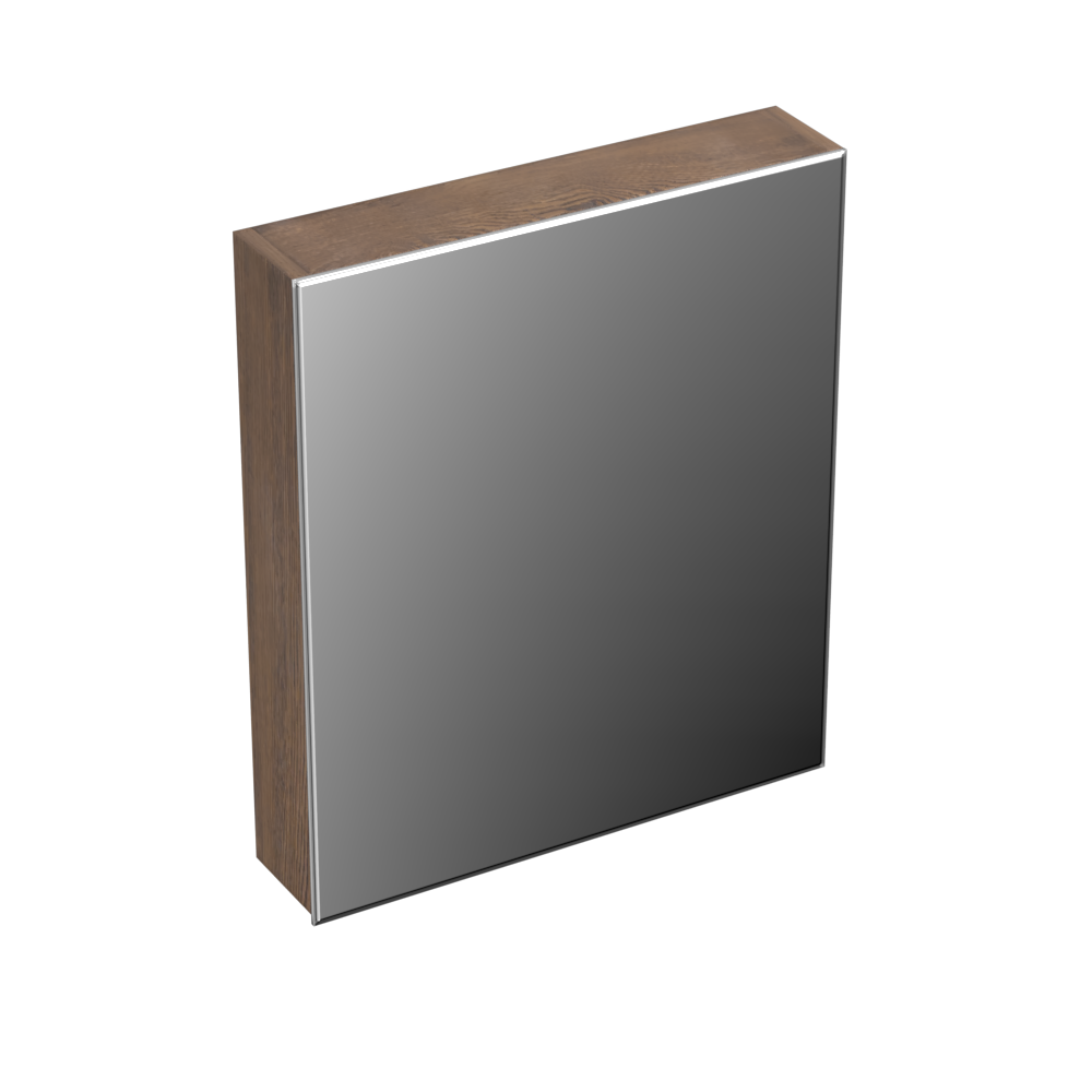 Forzalaqua Uni spiegelkast 60x70cm links havanna