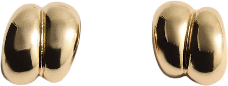 MANGO Double hoop earrings Gold