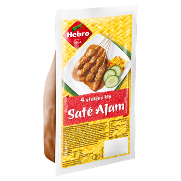 Hebro Kipsaté Ajam 4 stokjes 172 g