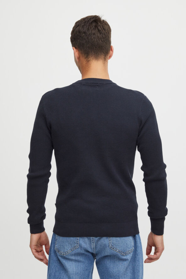 Casual Friday CFKARLO structured crew neck knit Anthracite black