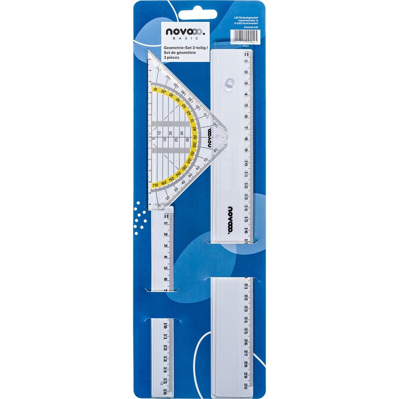 novooo Geometrie-Set Basic, 3-teilig, 30/16/14 cm