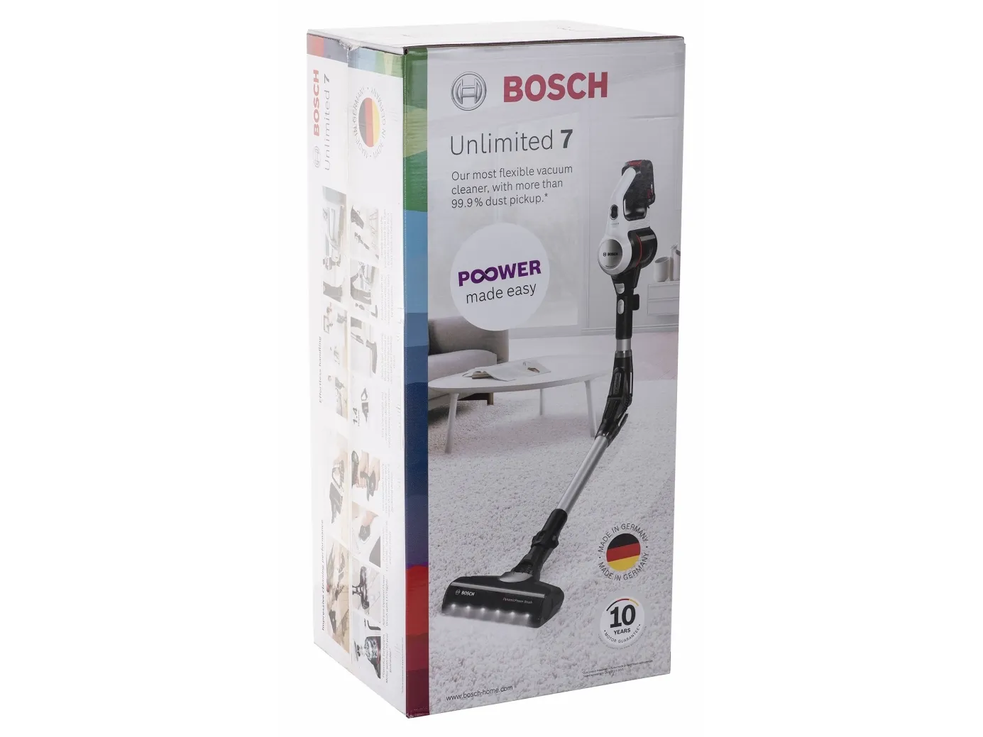 Bosch Unlimited 7 BBS711W - Støvsuger - pind/håndholdt (2-i-1) - uden pose - ledningsfri - hvid inkluderet oplader