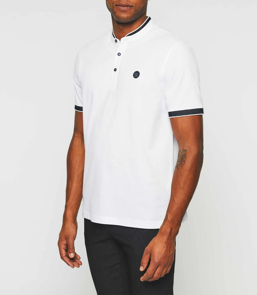 Polo manches courtes blanc 