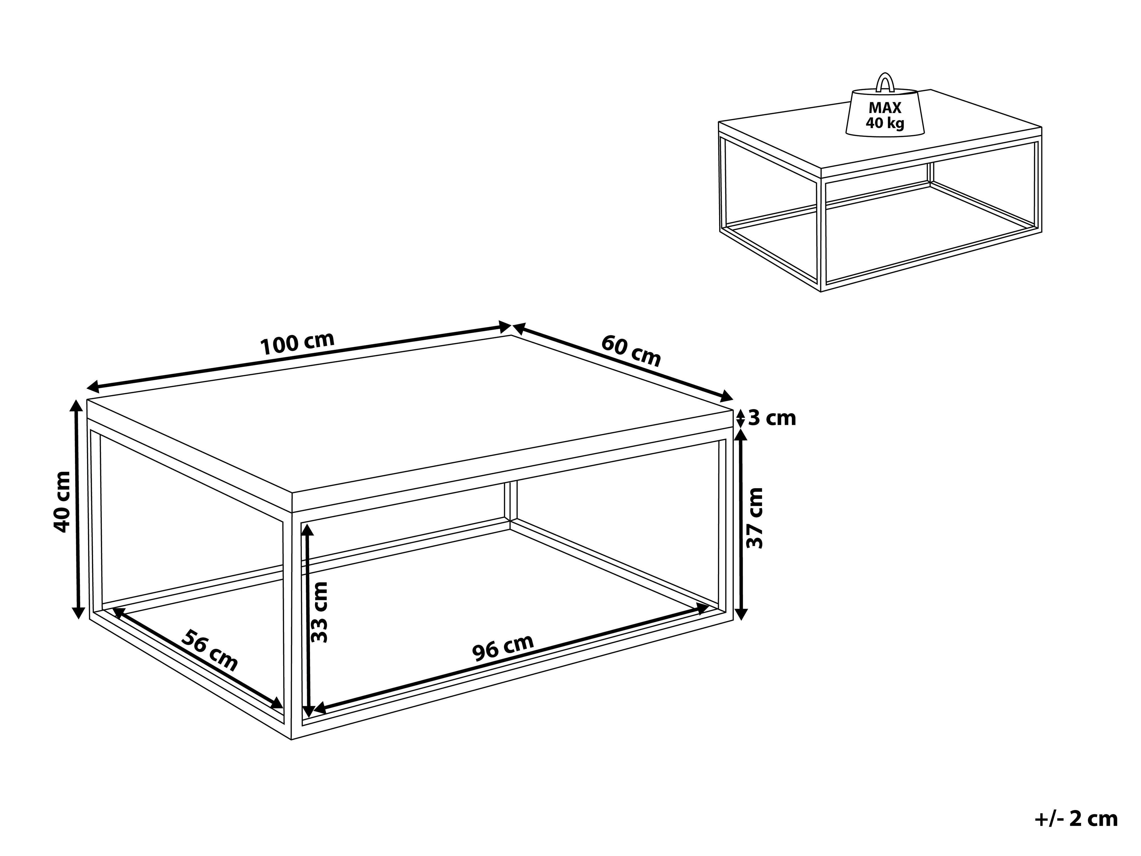 Salontafel PROVO Teakhout Bruin