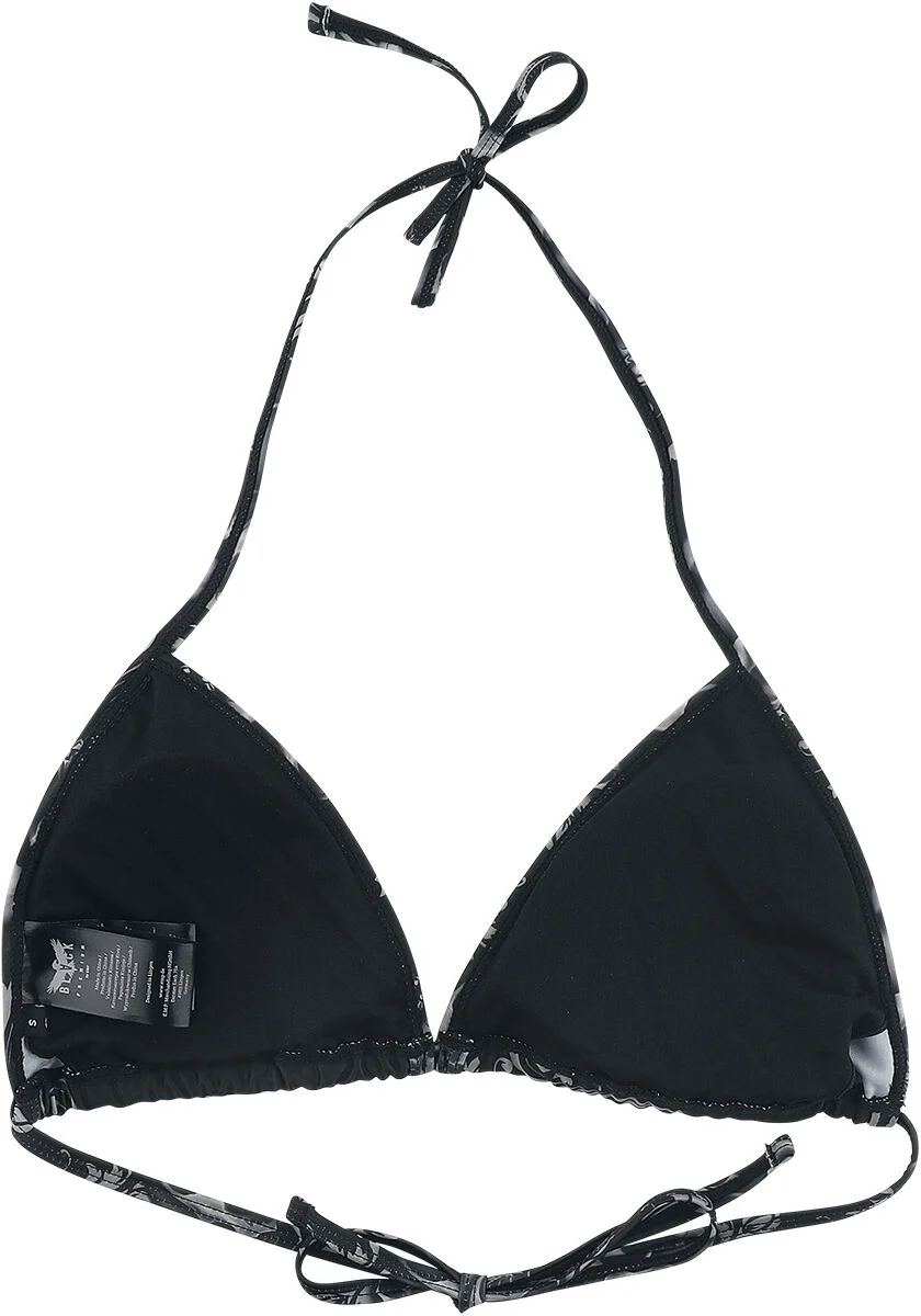 Haut De Bikini Triangle Imprimé Crâne | Black Premium by EMP Haut de bikini