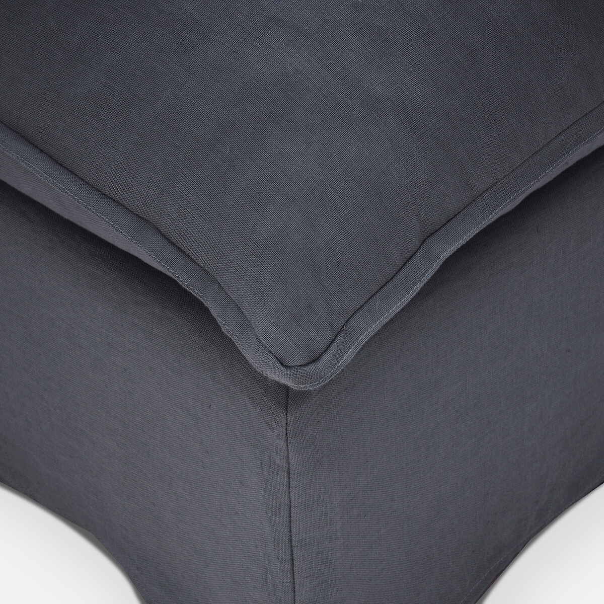 LA REDOUTE INTERIEURS<br>Puffe em linho amarrotado, Odna