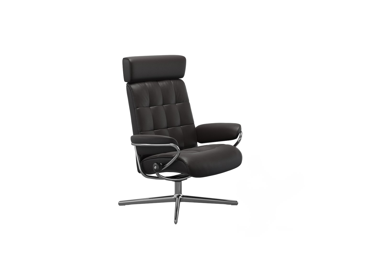 London lenestol Hud Noblesse Brown - Cross - Chrome