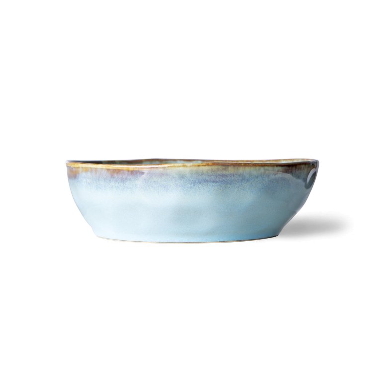 HKliving 70's Ceramic pastabord Ø19.5 set van 2 golden hour