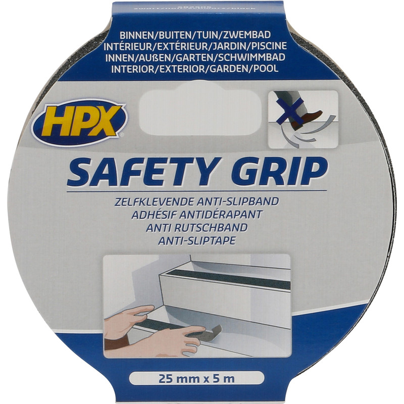 HPX anti-slip tape Zwart 25mmx5m