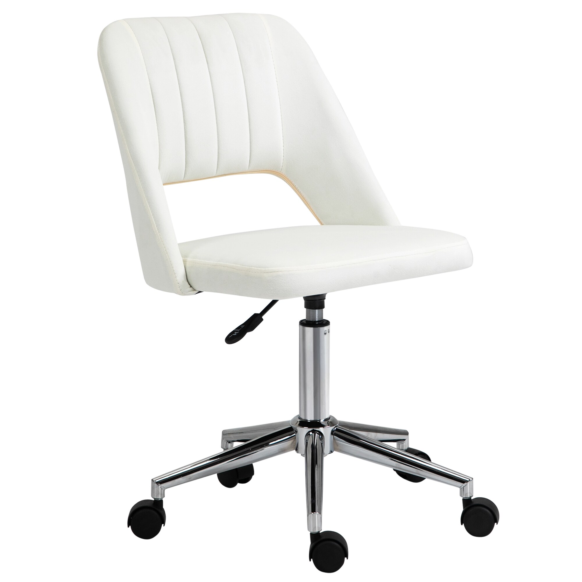Vinsetto Bürostuhl ergonomisch geformt, high-end gaslift Beige 49 x 54 x 79-91 cm (BxTxH)
