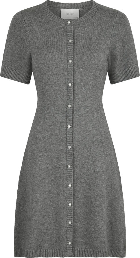 Neo Noir Elise Knit Dress Dark grey melange