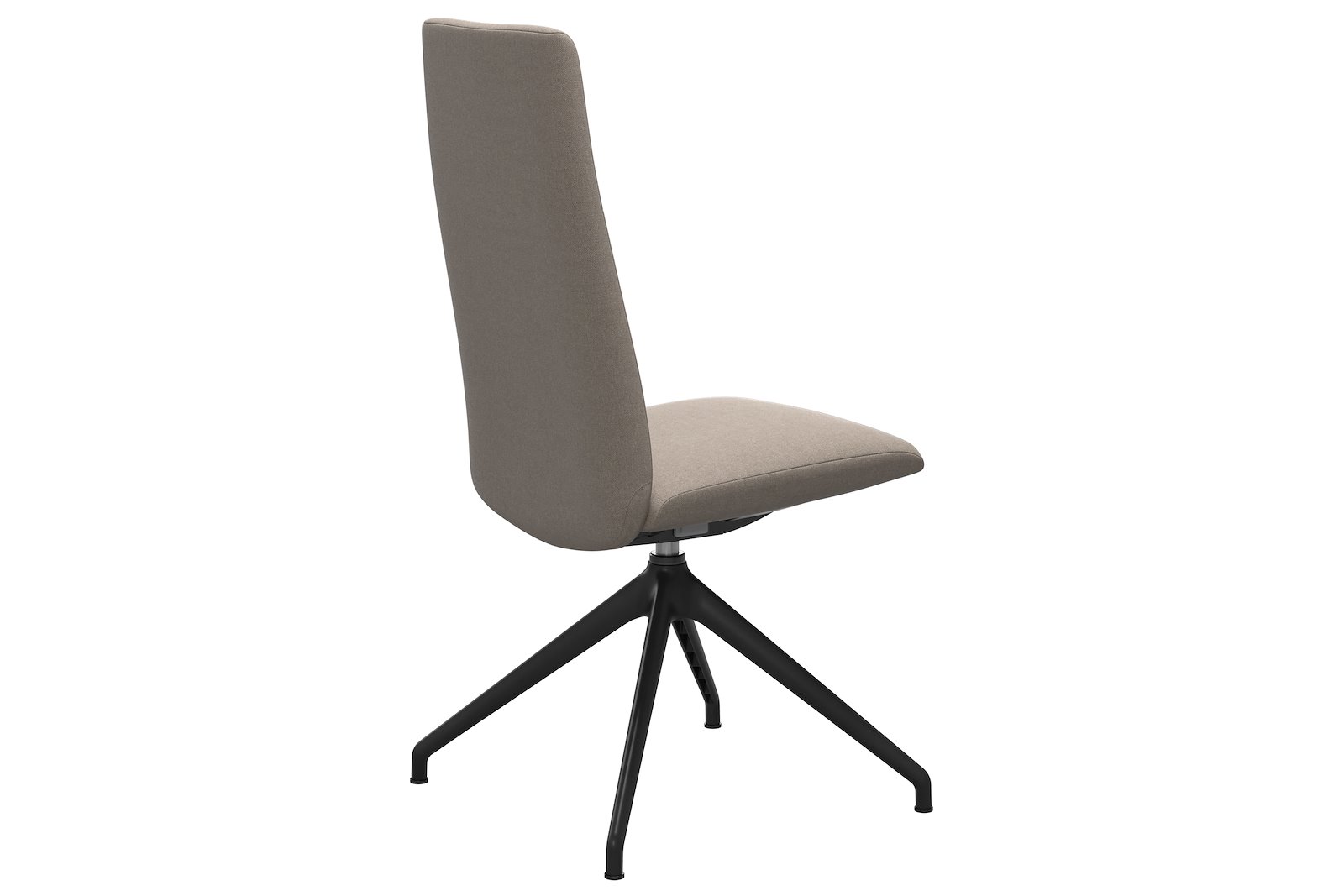 Chilli spisestol Tekstil Tulip Light Beige, medium sete med sort understell.