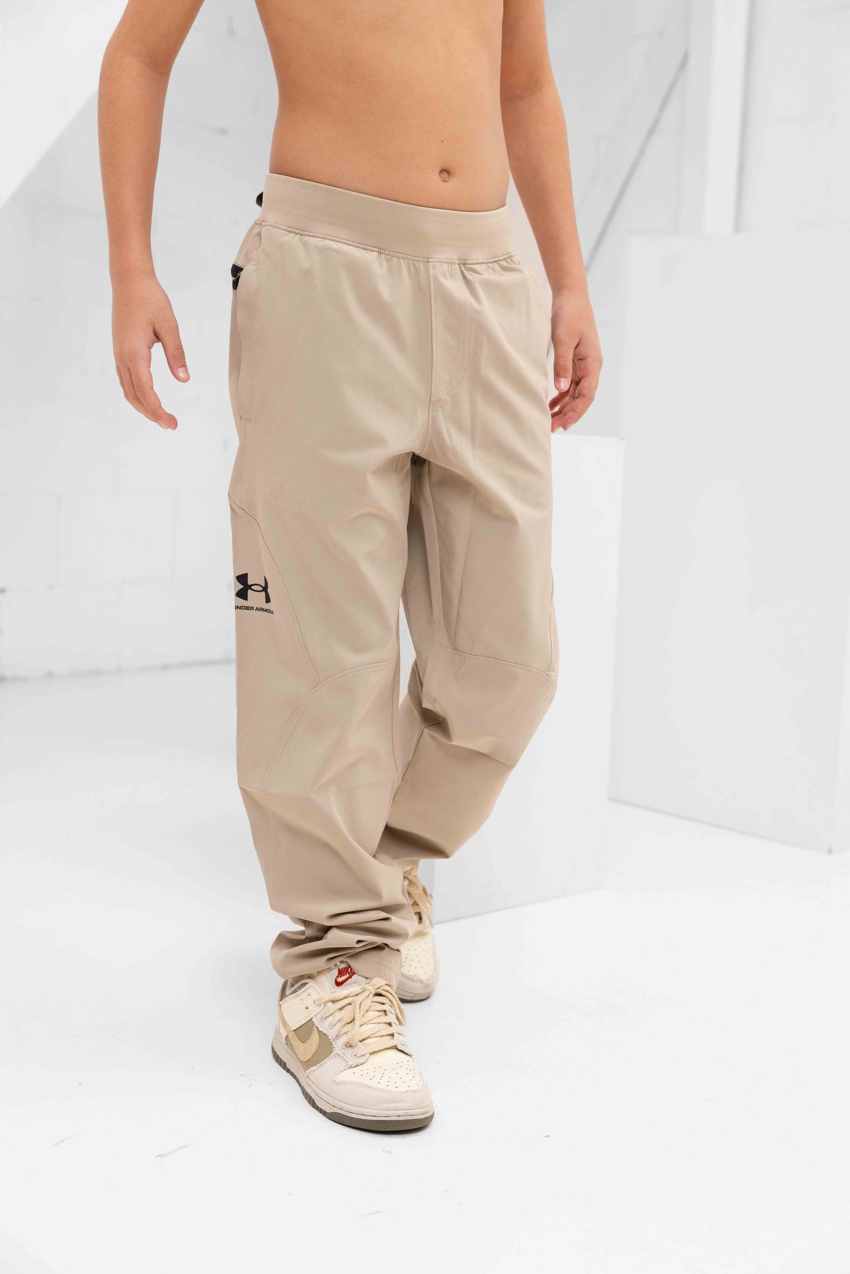 Under Armour Unstoppable Tapered Trainingsbroek Kids Beige
