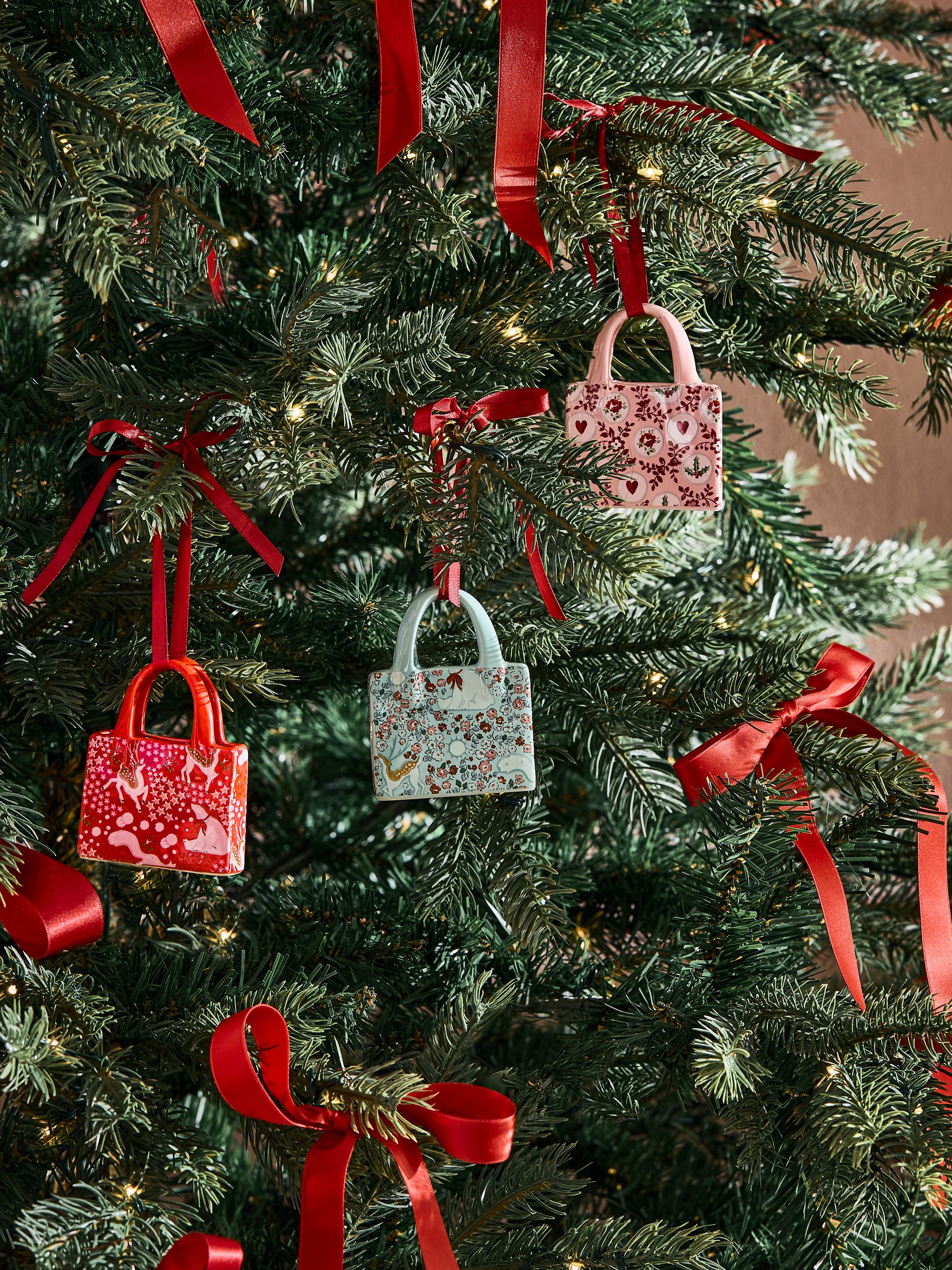 Cath Kidston Set of 3 Handbag Christmas Decorations