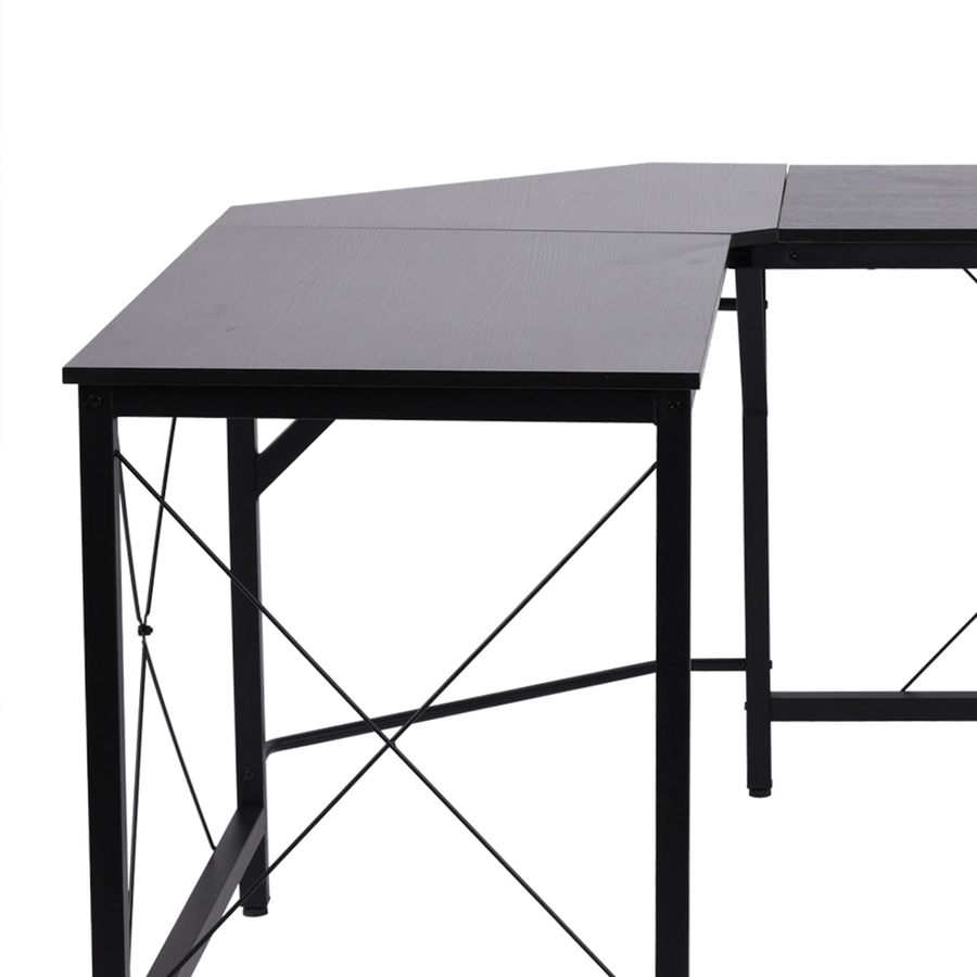 HOMCOM Winkelschreibtisch schwarz