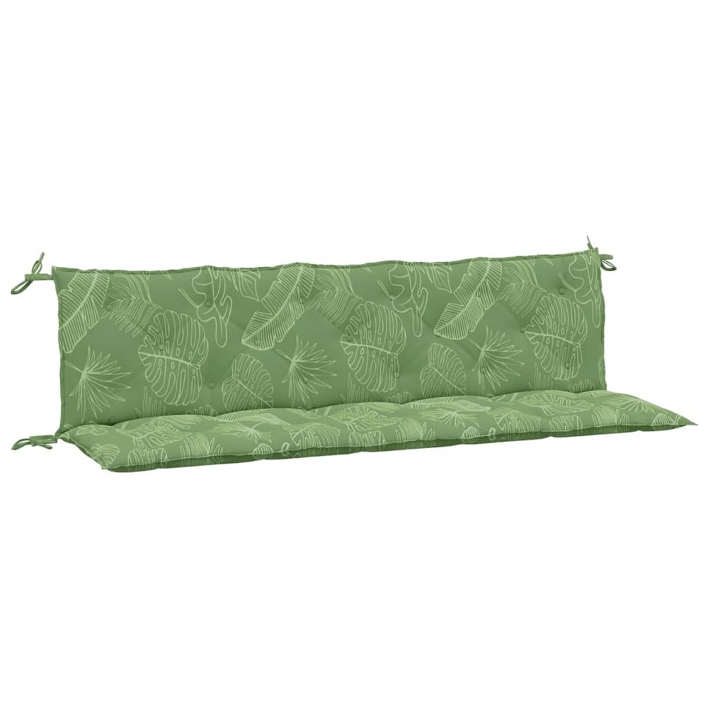 Coussins de banc de jardin 2 pcs motif de feuilles tissu oxford