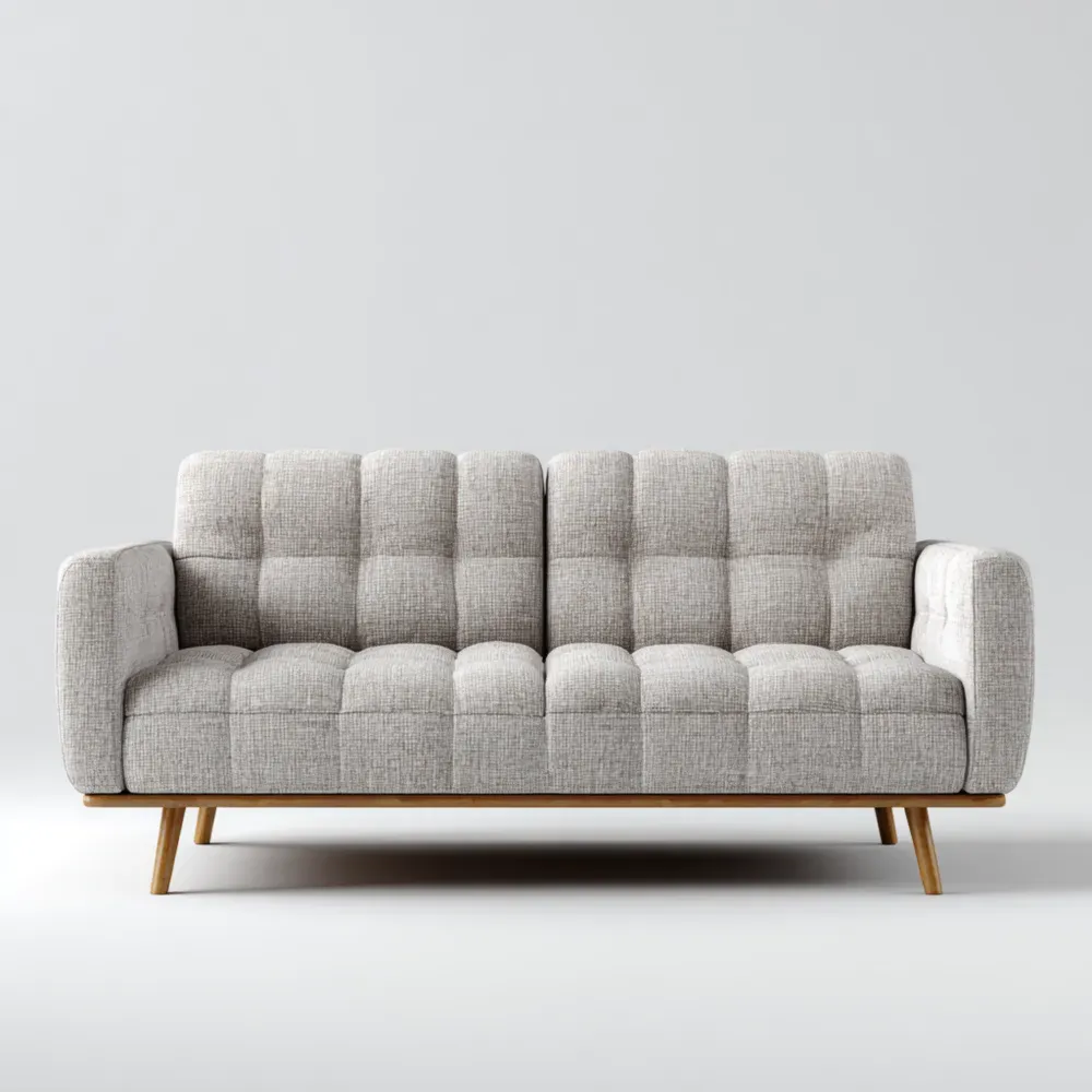 Zweisitzer-Sofa Stoffgepolstert 180x85x80 cm – Hellgrau – Modernes Design