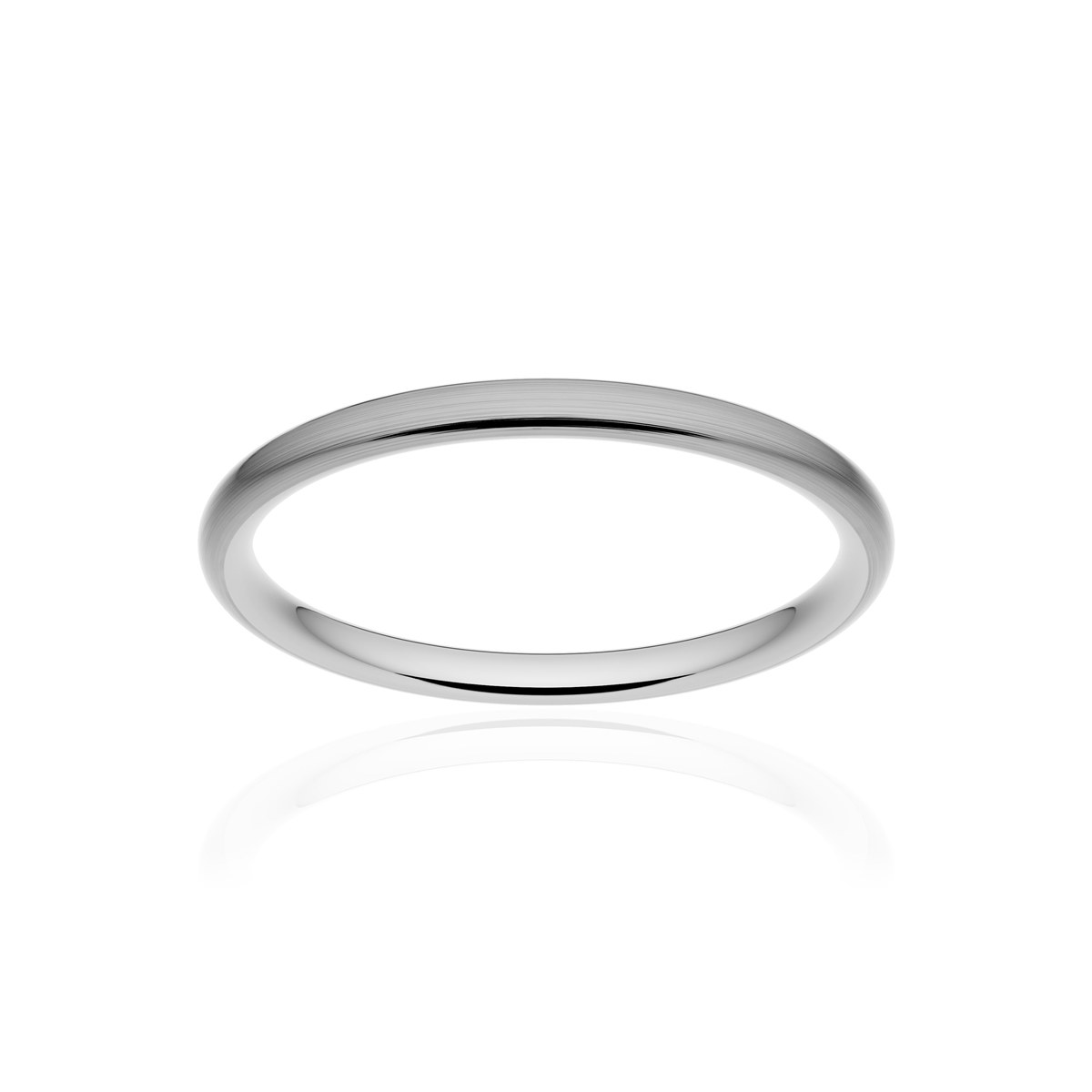 Alliance platine 950 brossé ruban confort 2 mm