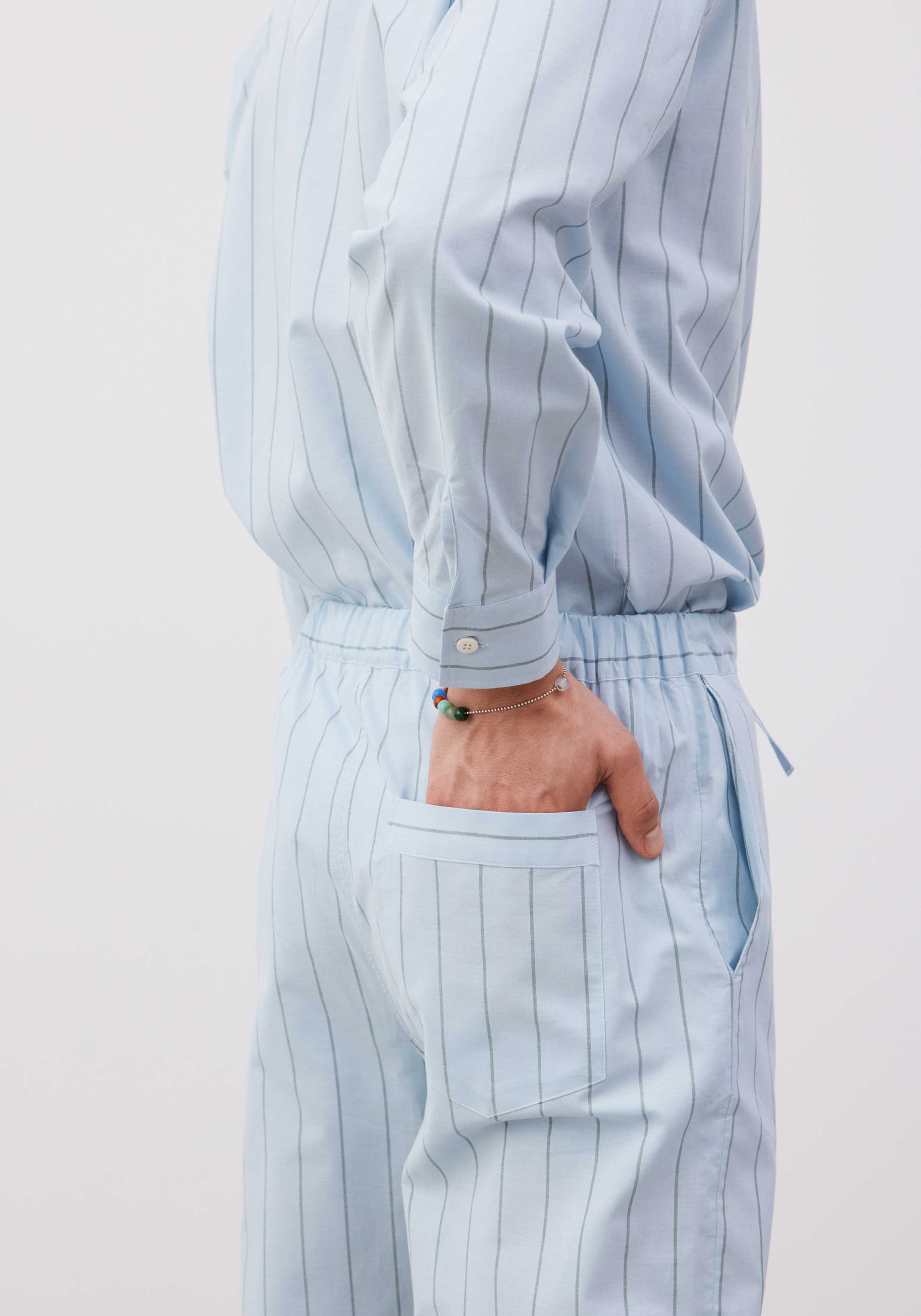 Lavie Stoffhose Yoko Striped Sky/Dunkelgrün