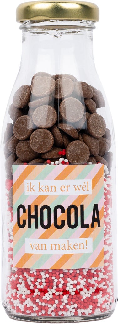 Chocola in fles 'ik kan er wel chocola van maken'