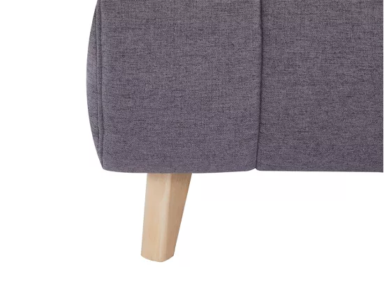 Fauteuil convertible en tissu gris STREVI
