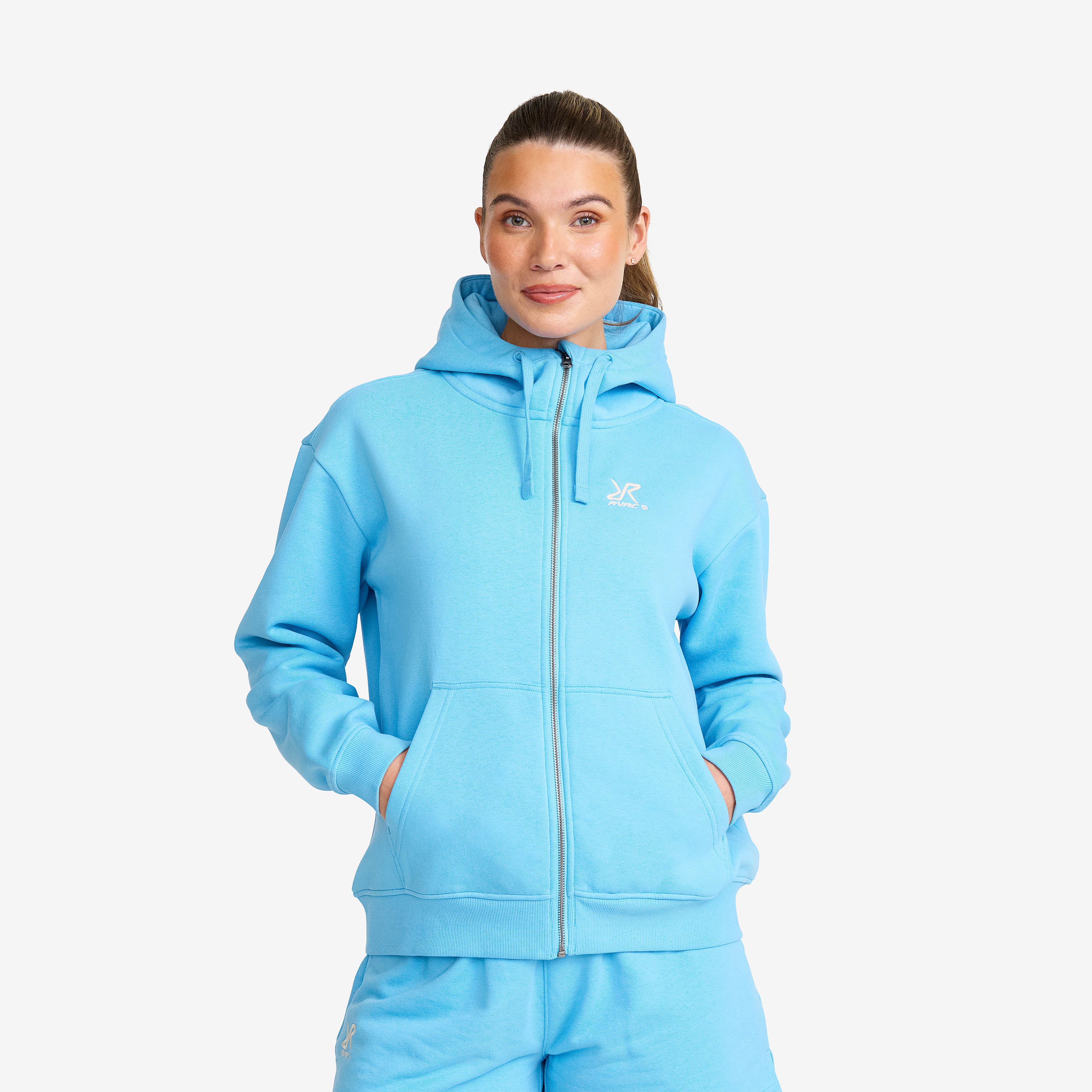 RVRC Full-zip Hoodie Dame Alaskan Blue