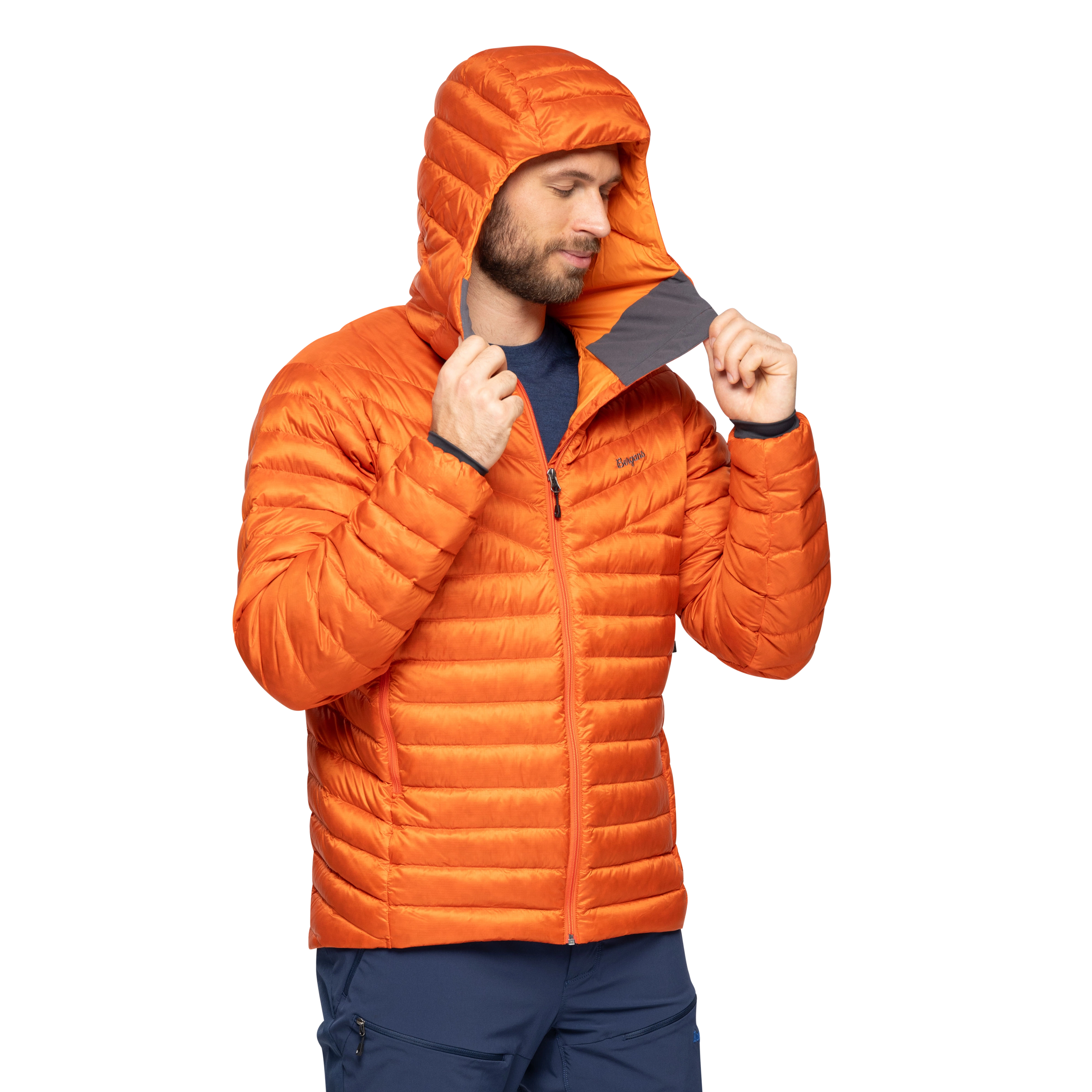 Rabot Light Down Jacket Hood Men Lava