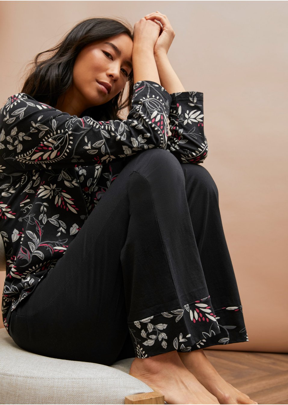 Pyjama avec patte de boutonnage