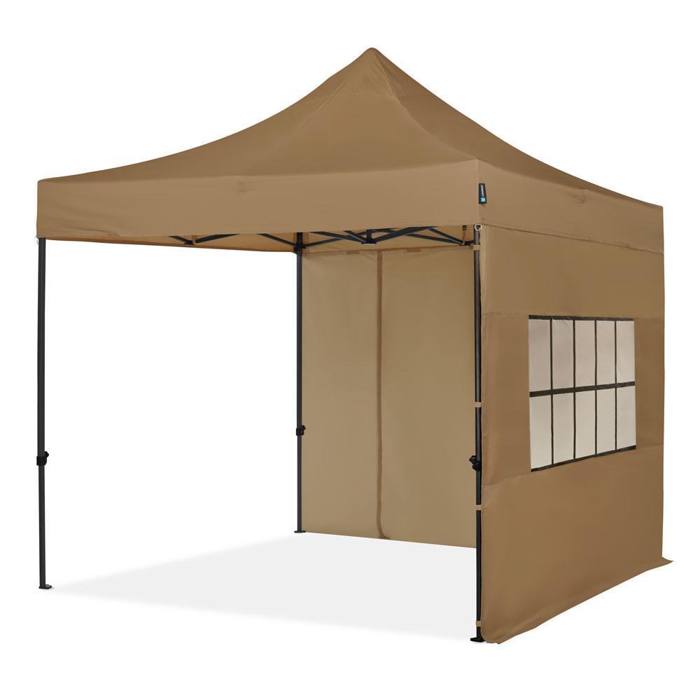 VONROC Premium 3 x 3 Easy-Up partytent met zijwanden - Beige
